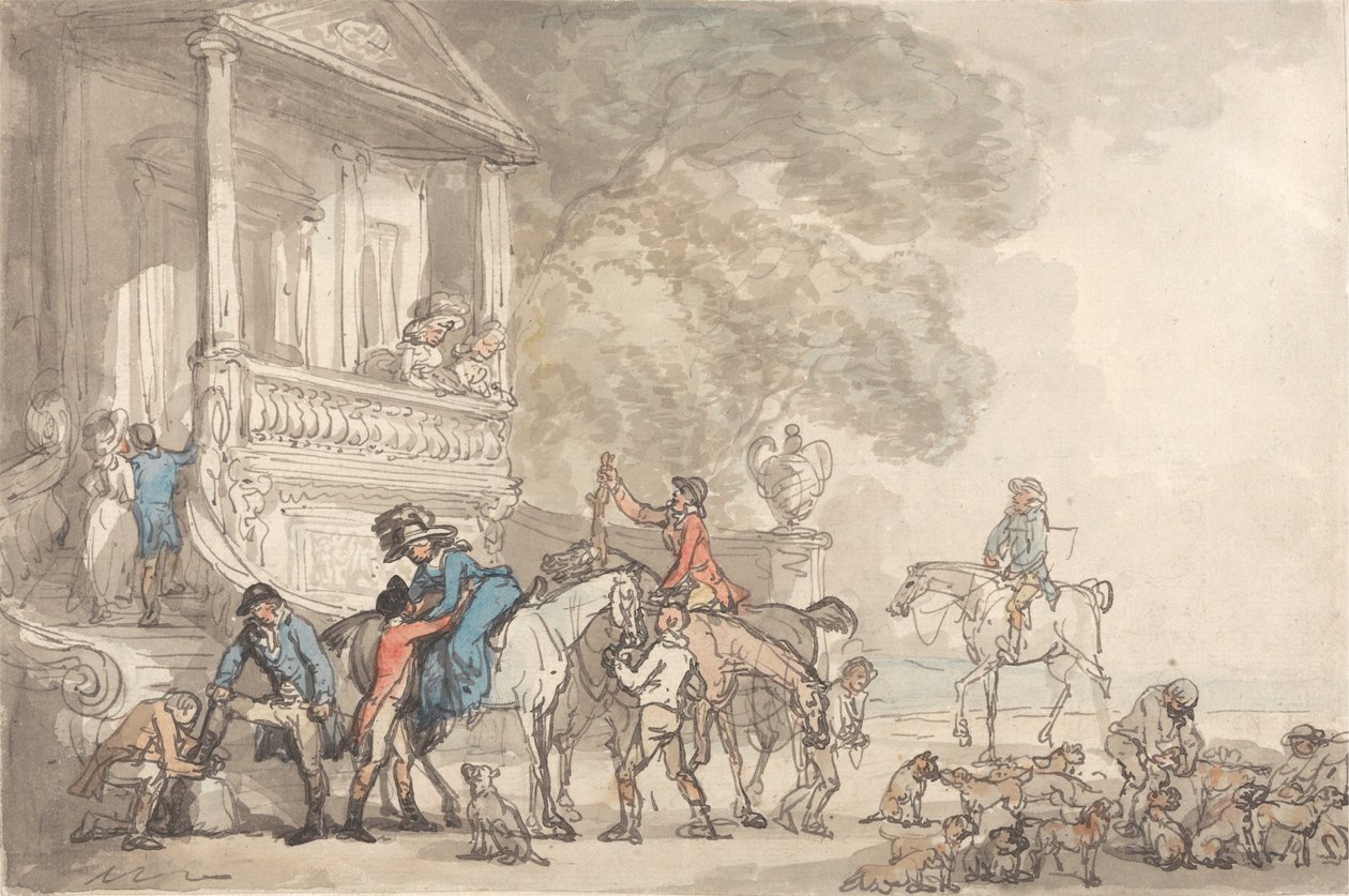 Hjemkomsten fra jakten av Thomas Rowlandson