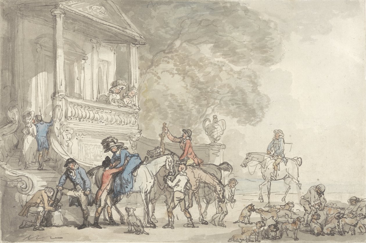Returen fra jakten av Thomas Rowlandson