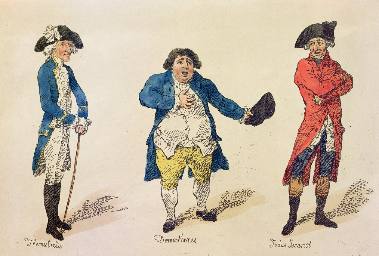 The Rival Candidates, frontispice i boken History of the Westminster Election.. av Lovers of Truth and Justice, London, 1784 (fargetsning) av Thomas Rowlandson