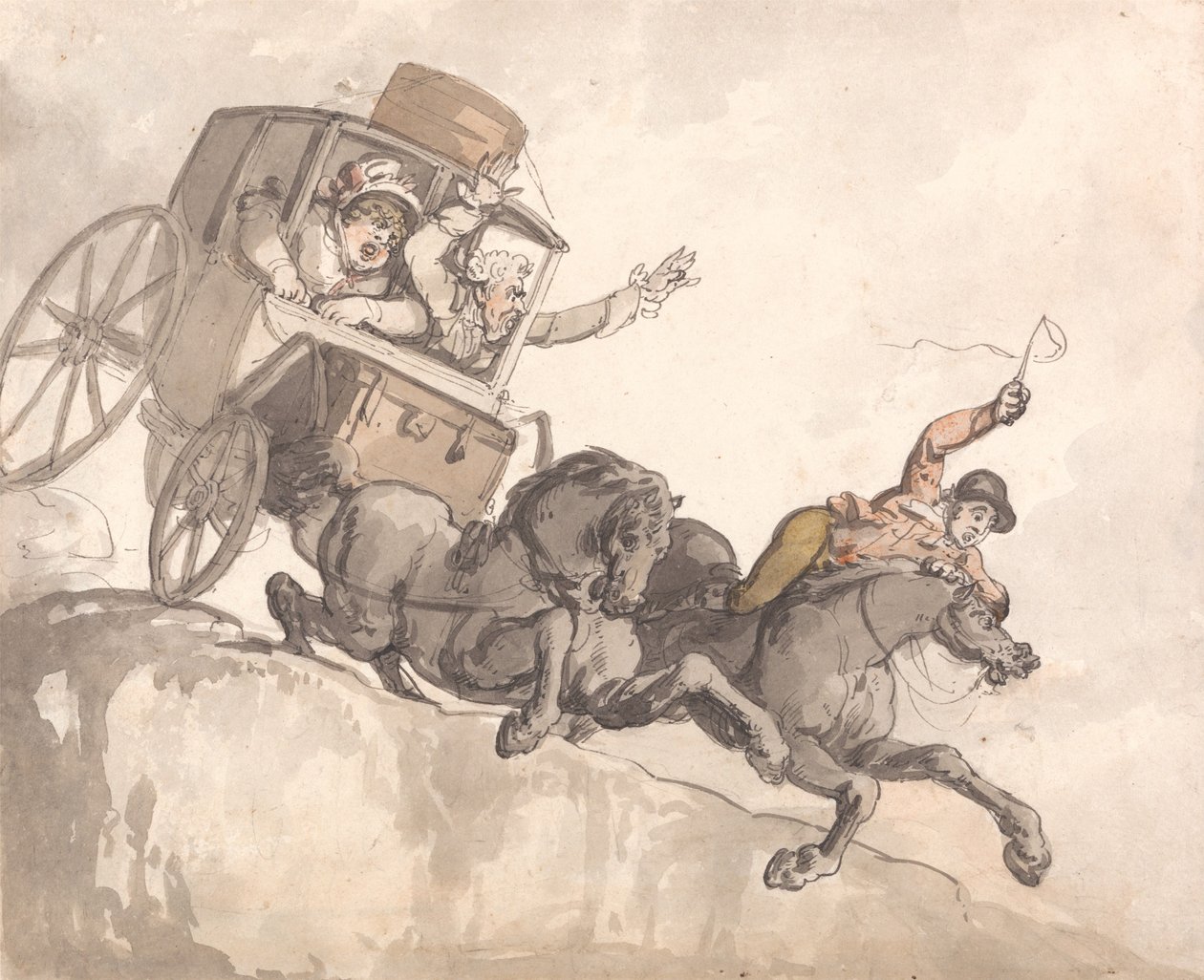 Den rømte treneren av Thomas Rowlandson
