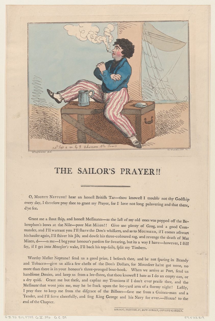 Sjømannens bønn!!, 12. september 1801., 12. september 1801. av Thomas Rowlandson