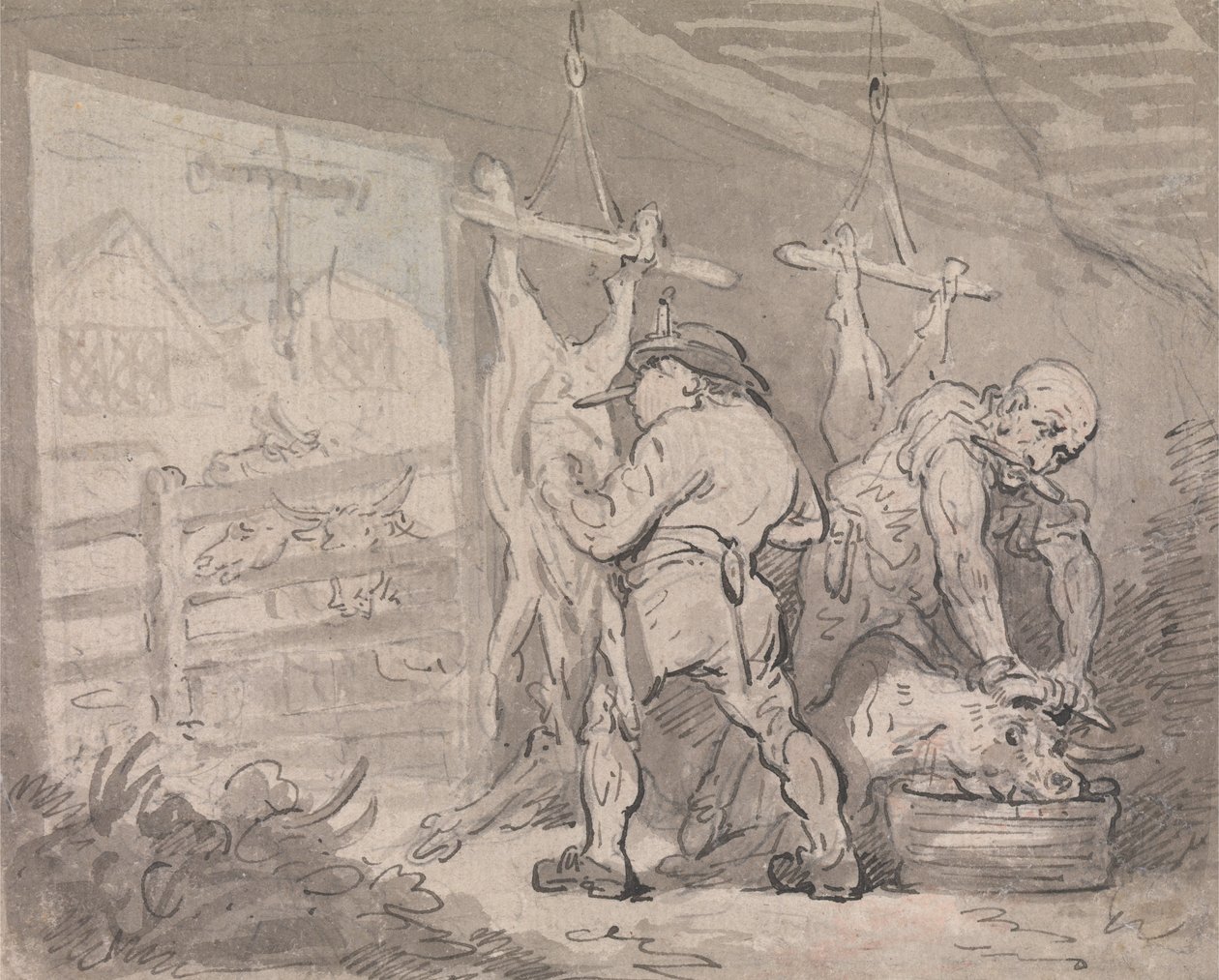 Slakteriet av Thomas Rowlandson