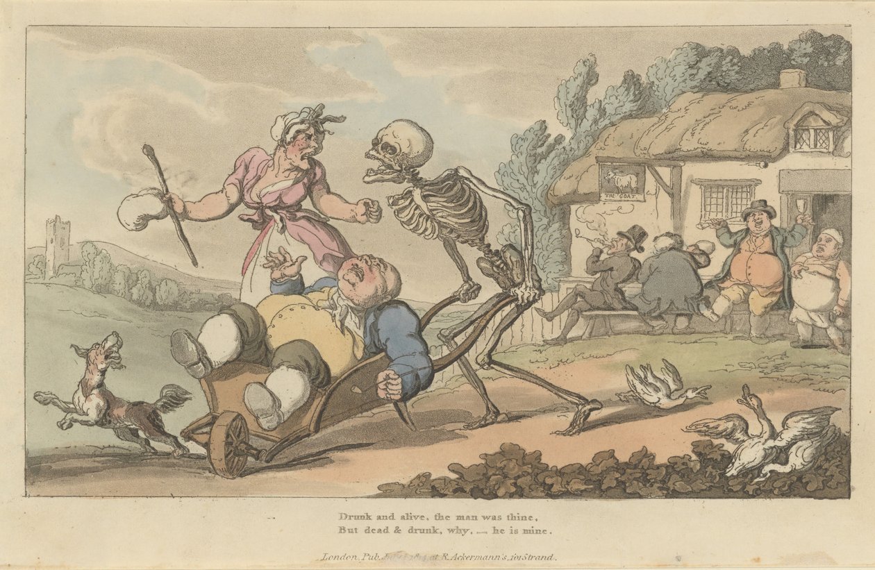 The Sot The English Dance of Death, plate 12, juli 1814. av Thomas Rowlandson