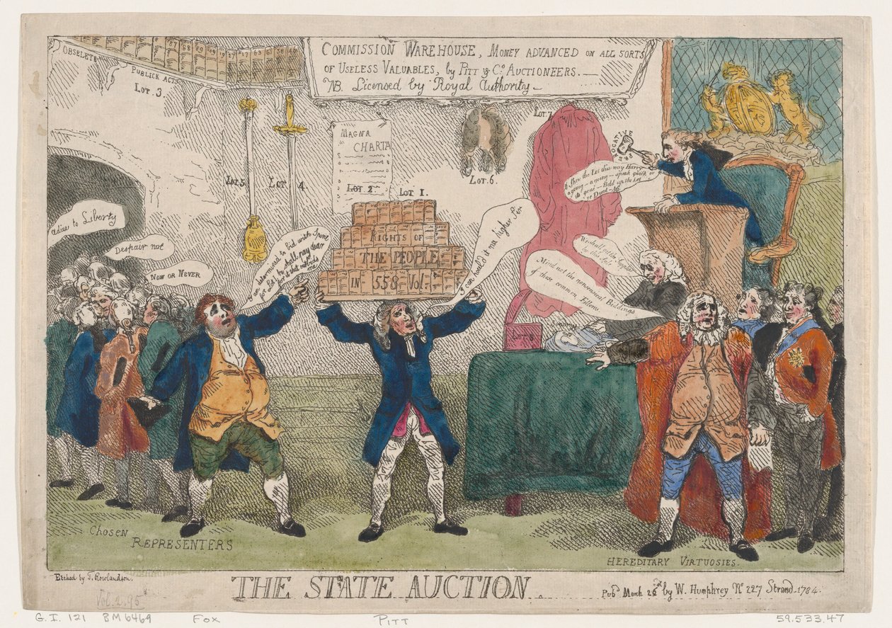 Statens auksjon, 26. mars 1784., 26. mars 1784. av Thomas Rowlandson