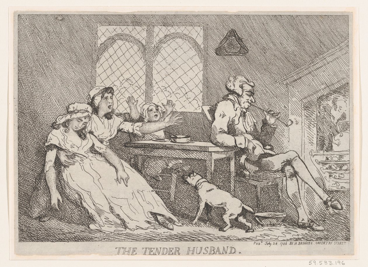 Den ømme ektemann, 28. juli 1786., 28. juli 1786. av Thomas Rowlandson