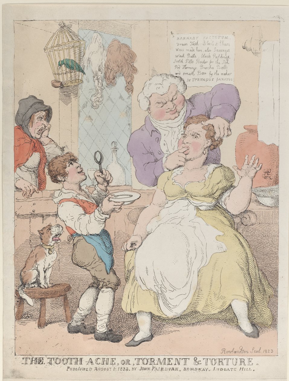 The Tooth-Ache, eller, Torment & Torture, 1. august 1823., 1. august 1823. av Thomas Rowlandson