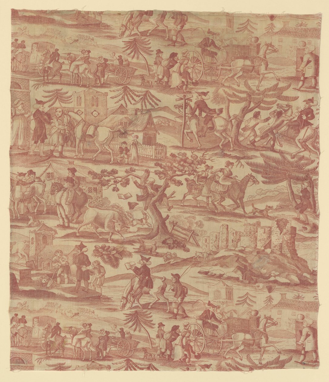 The Travels of Doctor Syntax (møbelstoff) av Thomas Rowlandson