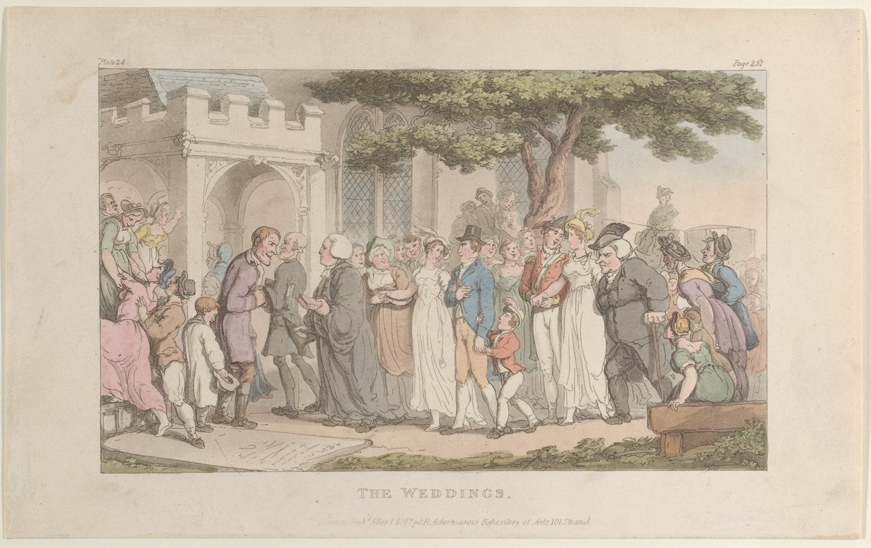 The Weddings, fra The Vicar of Wakefield, 1. mai 1817., 1. mai 1817. av Thomas Rowlandson