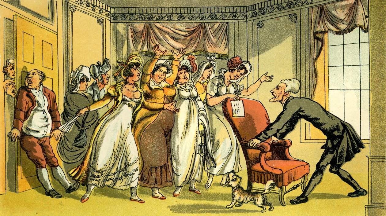 'Reklamen for en kone' av Thomas Rowlandson