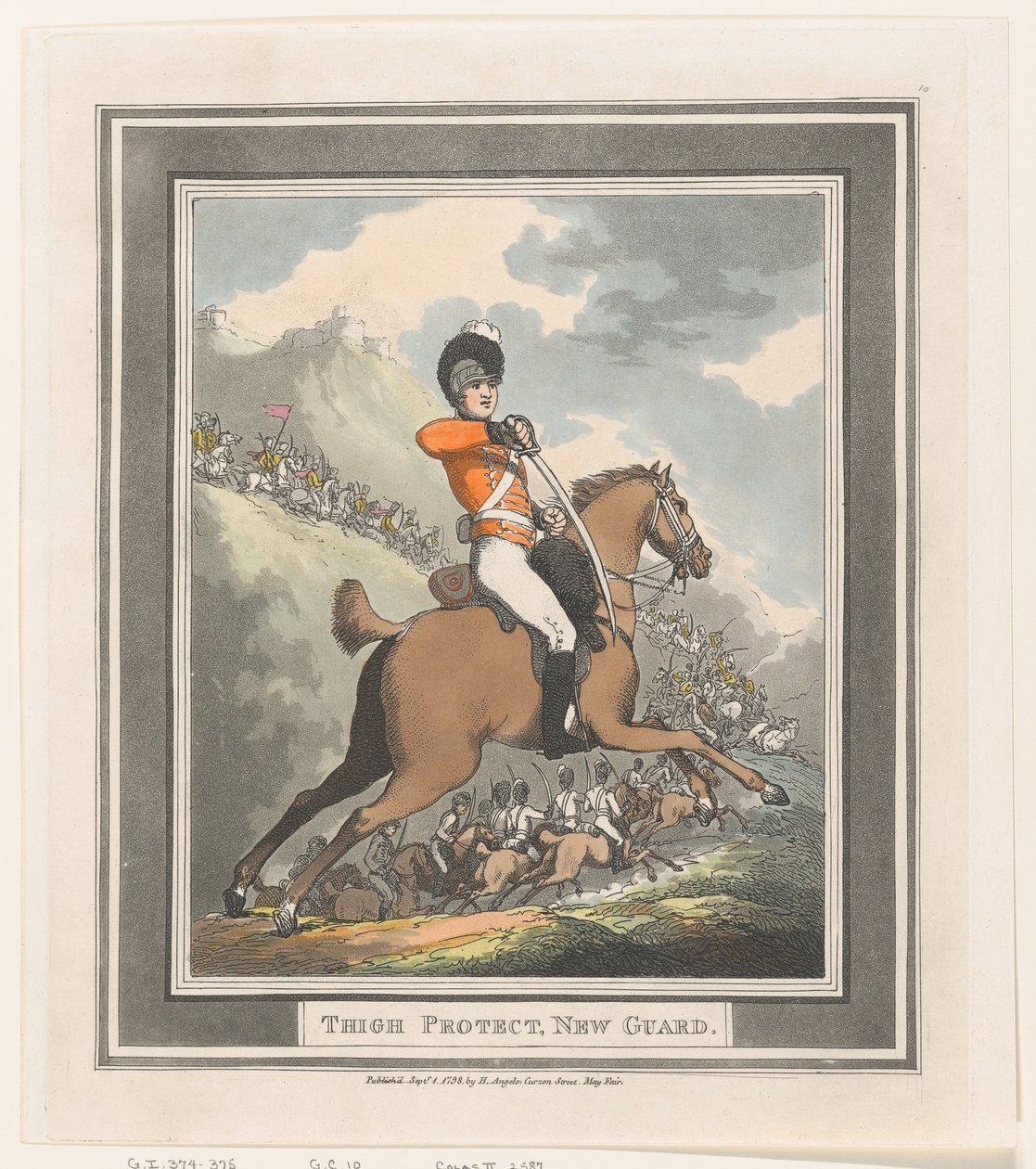 Thigh Protect, New Guard, 1. september 1798., 1. september 1798. av Thomas Rowlandson
