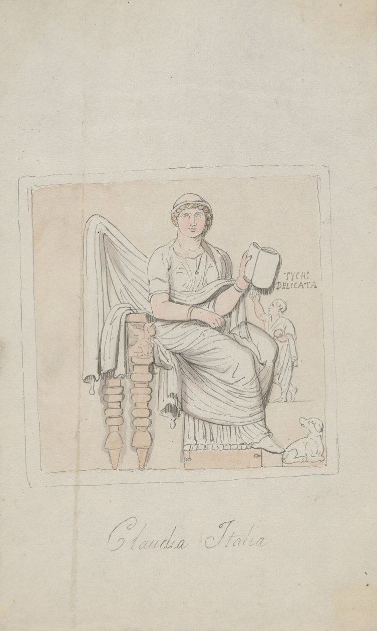 Tombstone, Claudia Italia som musikkens allegori av Thomas Rowlandson