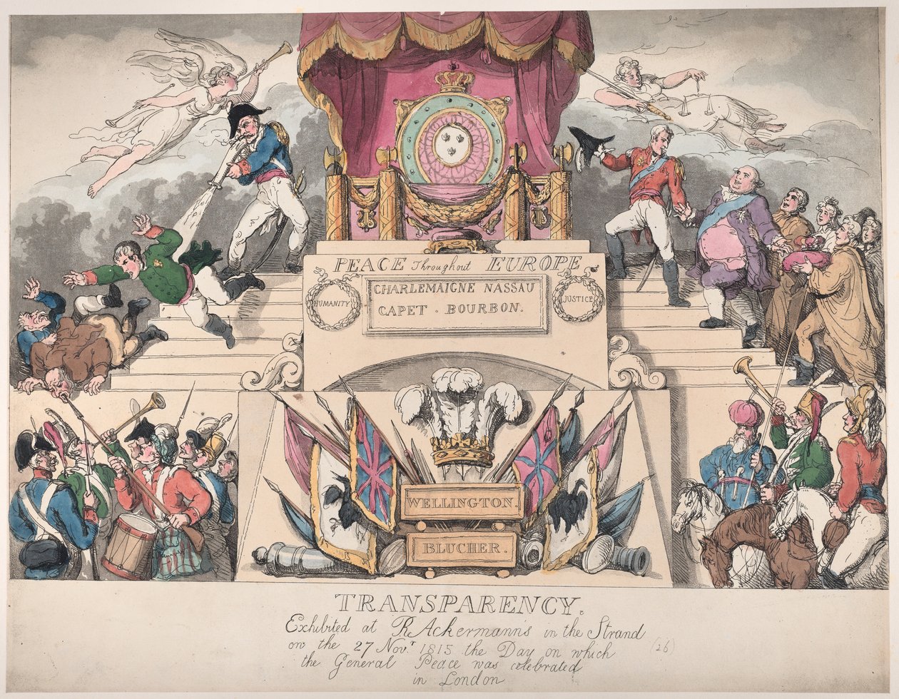 Åpenhet: Utstilt hos R. Ackermann i Stranden 27. november ..., 27. november 1815. av Thomas Rowlandson