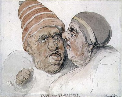 Innmat og trollebobs (akvarell) av Thomas Rowlandson