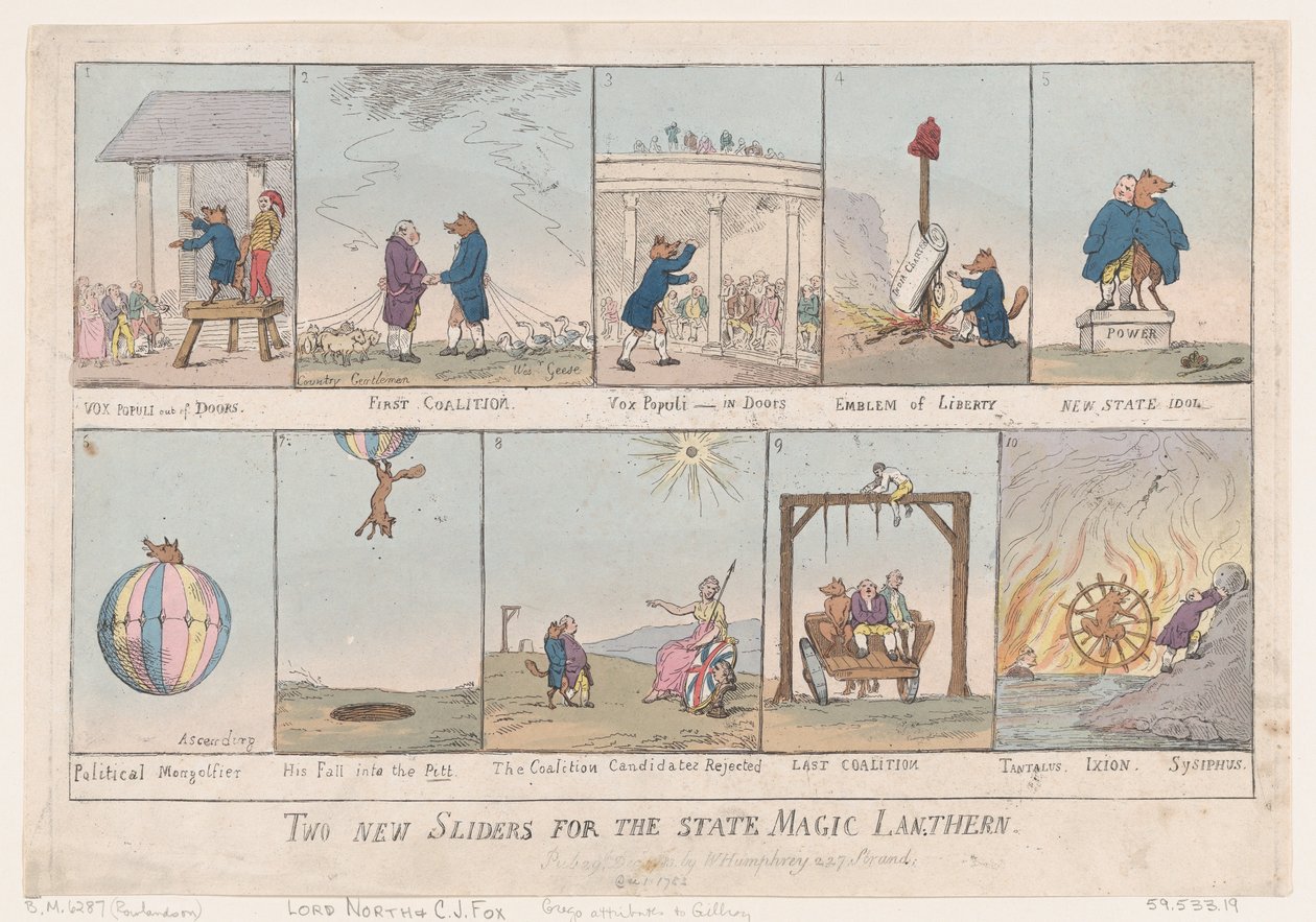 To nye lysbilder for statens magiske lykt, 29. desember 1783., 29. desember 1783. av Thomas Rowlandson