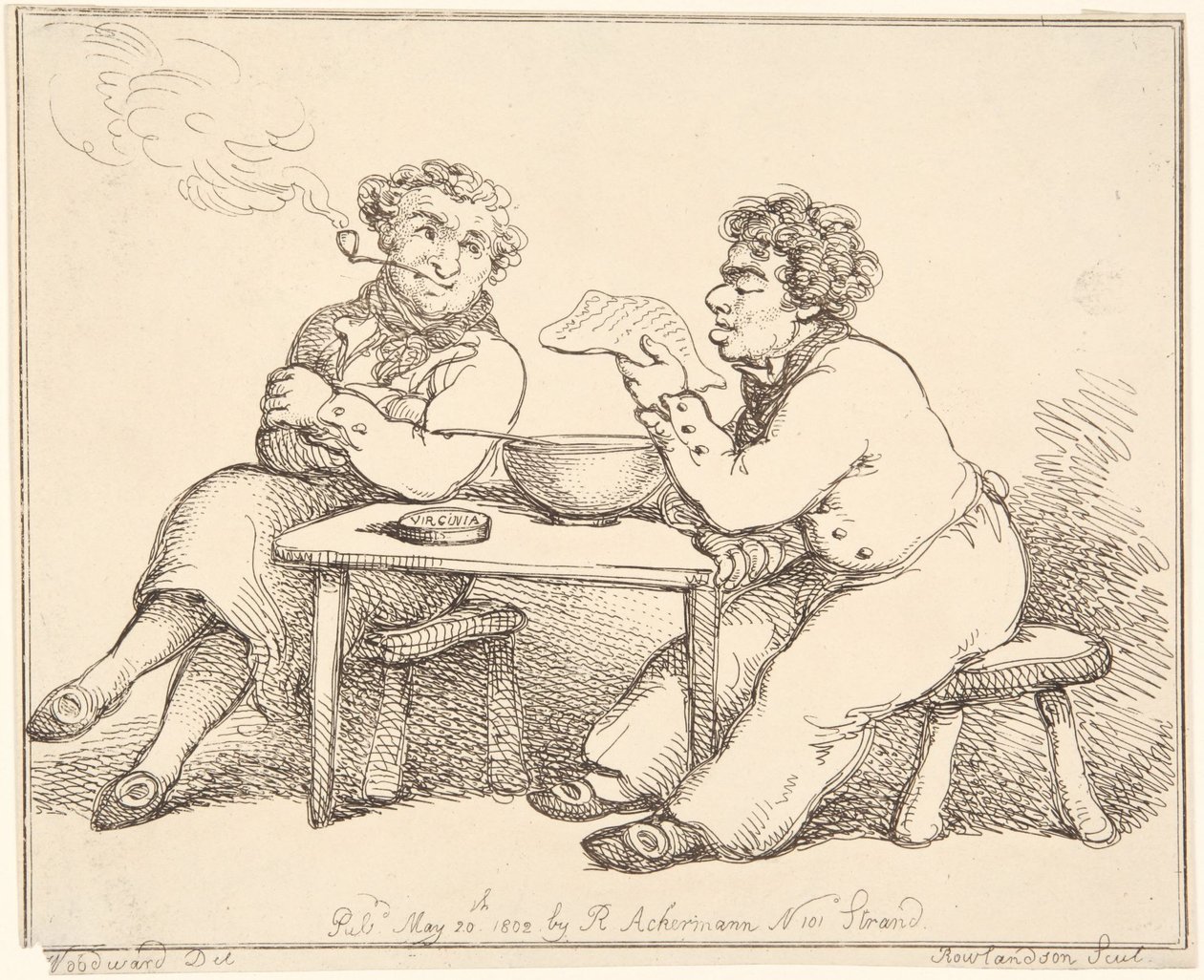 To menn ved bordet av Thomas Rowlandson