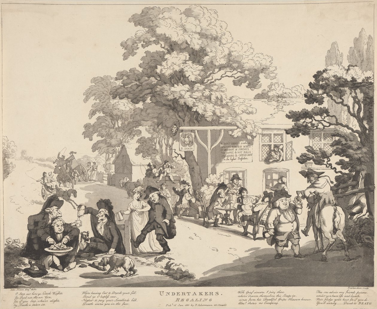 Begravelsesbyråenes festmåltid av Thomas Rowlandson