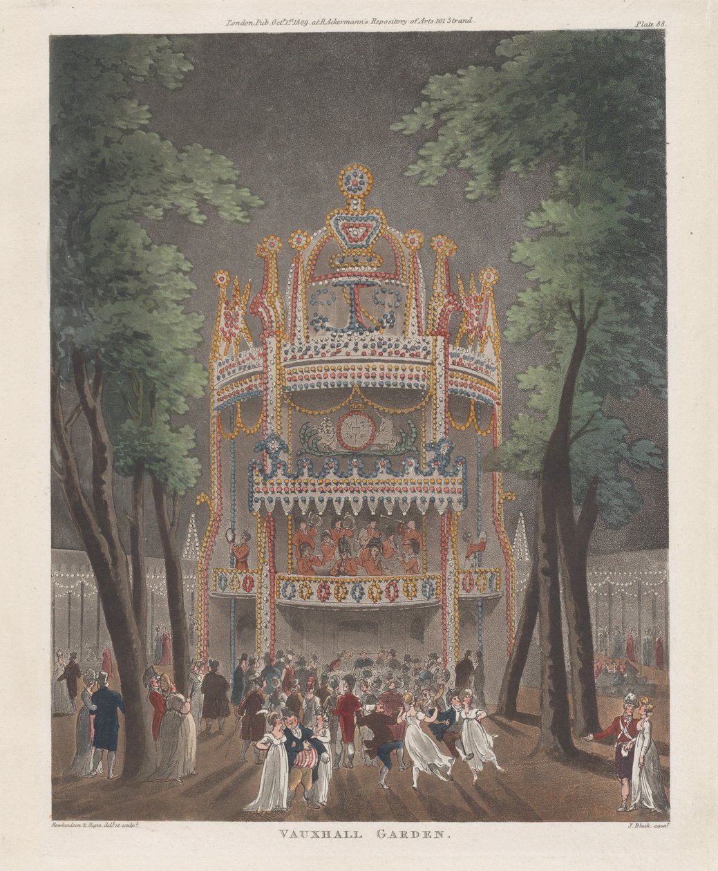 Vauxhall Garden, 2. oktober 1809., 2. oktober 1809 av Thomas Rowlandson