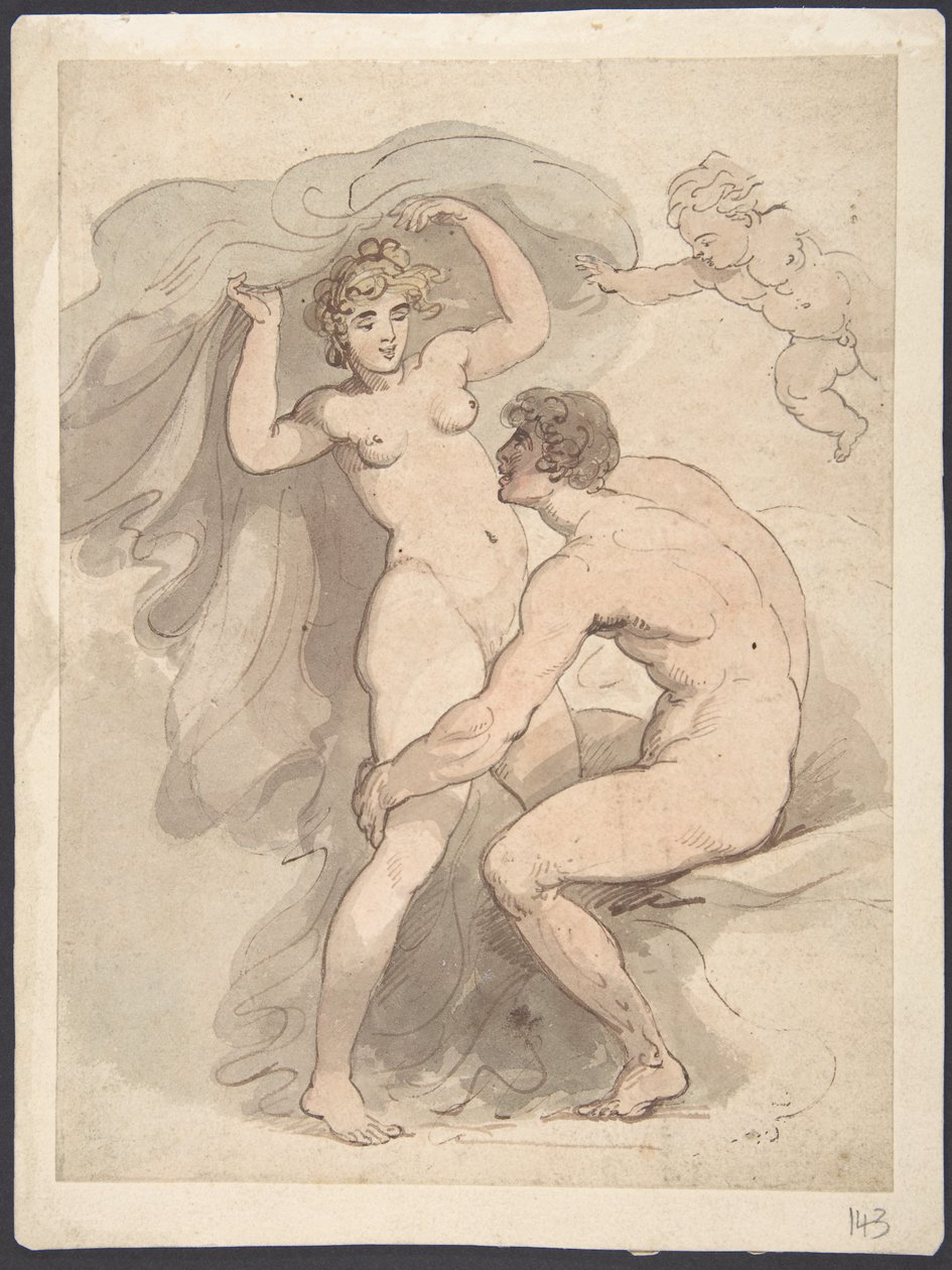 Venus, Anchises og Cupido av Thomas Rowlandson