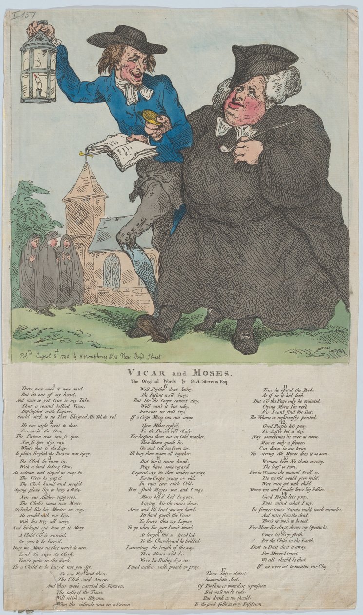 Vikar og Moses, 8. august 1784., 8. august 1784. av Thomas Rowlandson