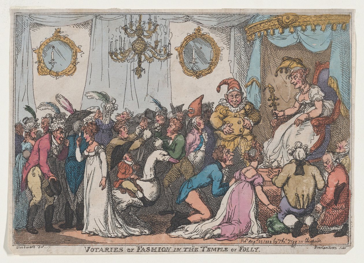 Votaries of Fashion in the Temple of Folly, 25. august 1808., 25. august 1808. av Thomas Rowlandson