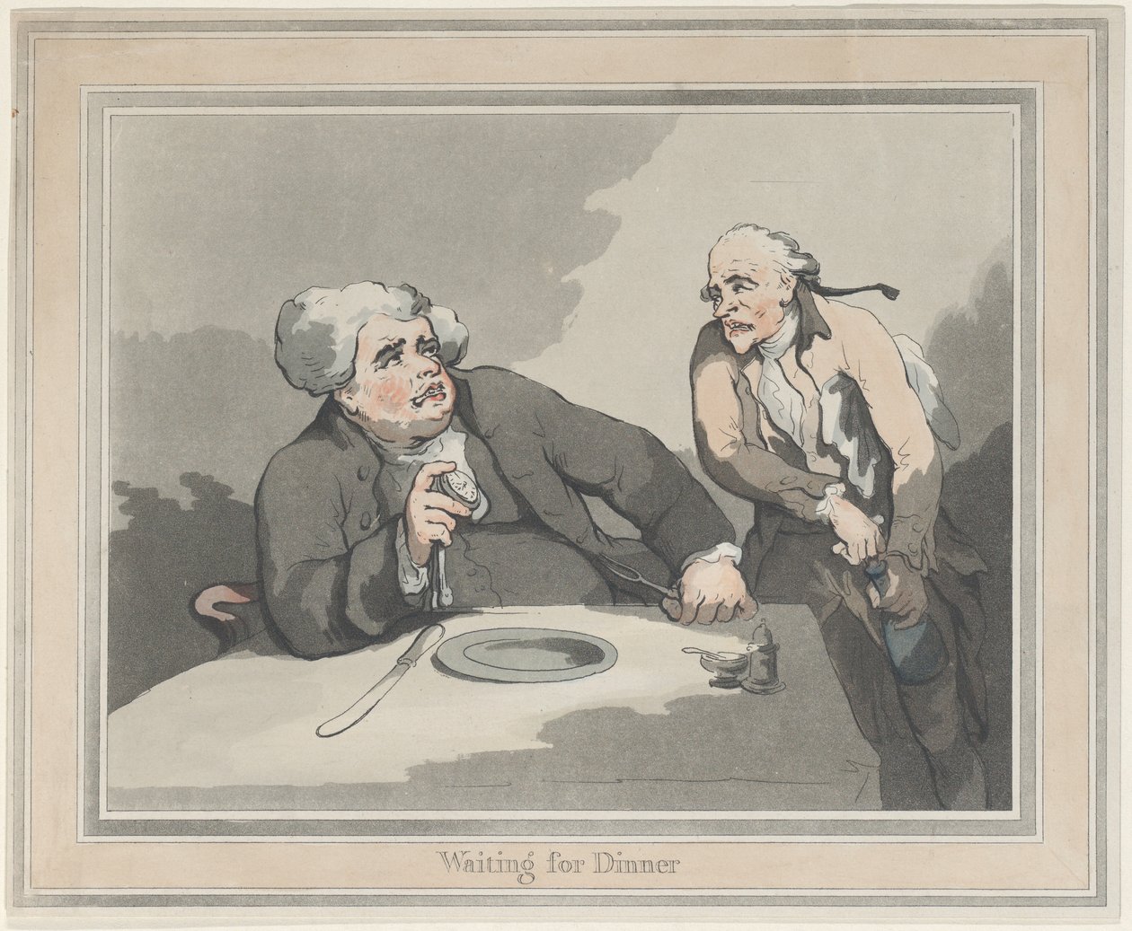 Venter på middag av Thomas Rowlandson
