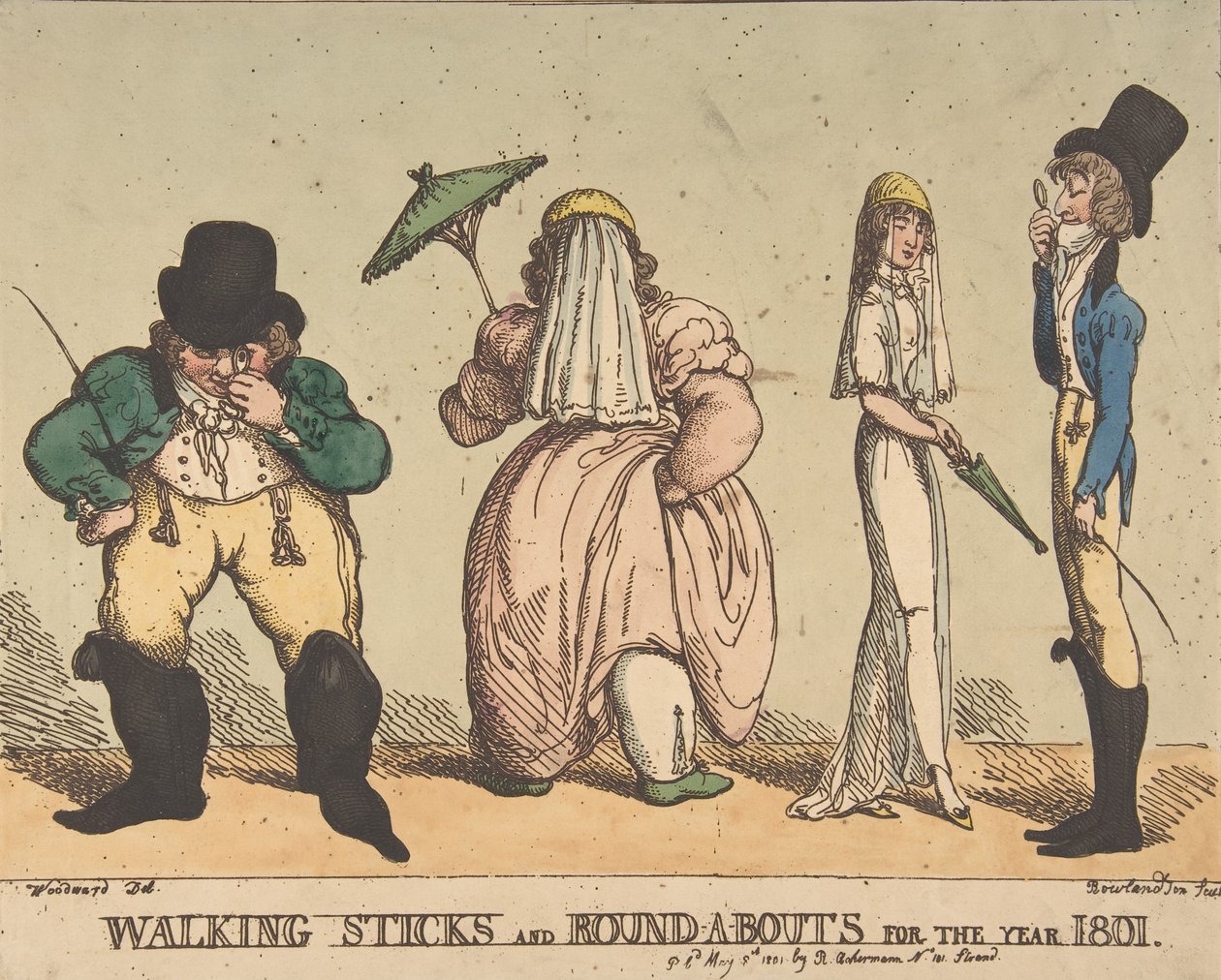 Spaserstokker og rundekamper for året 1801, 8. mai 1801., 8. mai 1801. av Thomas Rowlandson