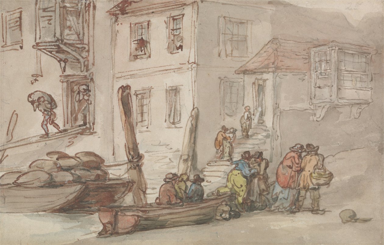 Wapping Old Stairs av Thomas Rowlandson
