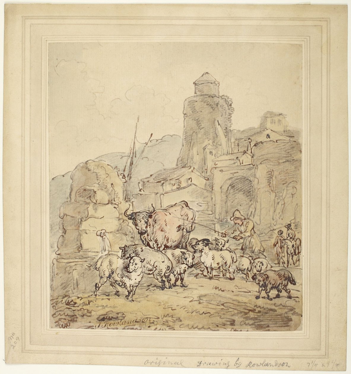 Vanning av storfe av Thomas Rowlandson