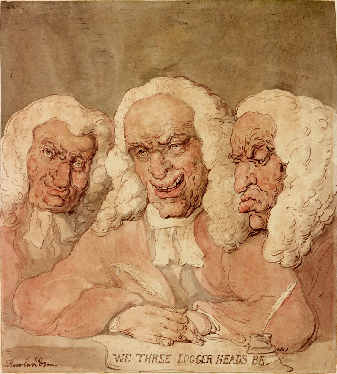 We Three Loggerheads Be, ca. 1805 (blekk, blyant og akvarell på papir) av Thomas Rowlandson
