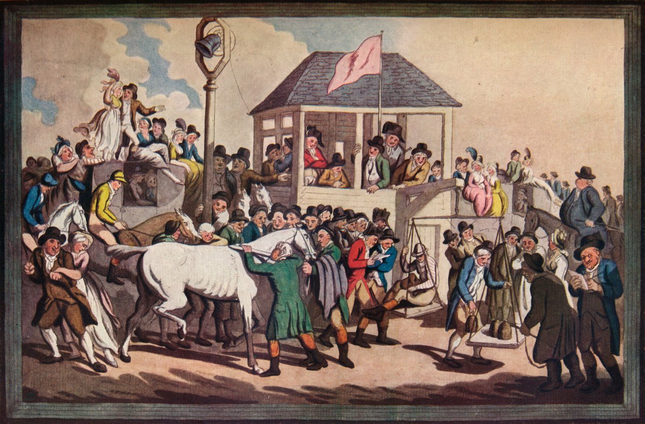 Veiing, c1789 av Thomas Rowlandson