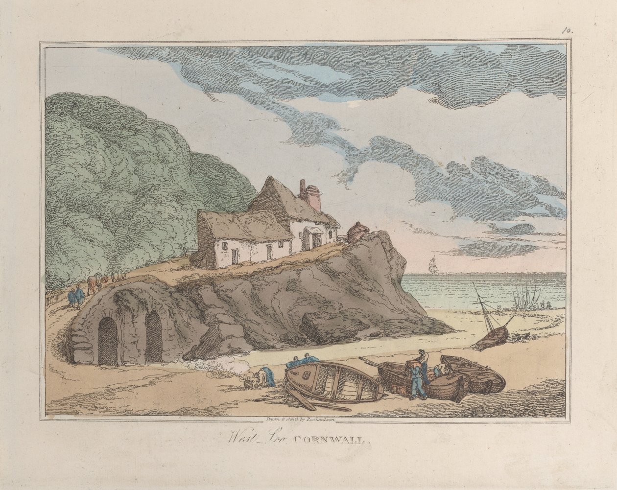West Loo, Cornwall av Thomas Rowlandson