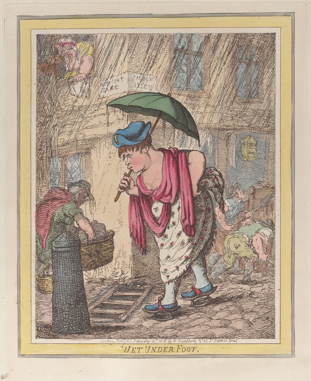 Wet Under Foot, 10. februar 1812., 10. februar 1812. av Thomas Rowlandson