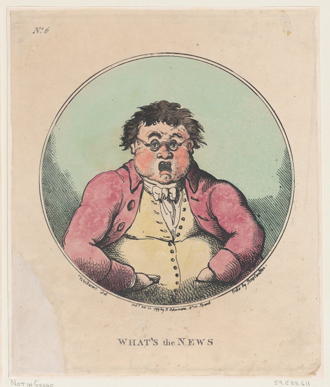 Hva er nyhetene, 20. oktober 1799., 20. oktober 1799. av Thomas Rowlandson
