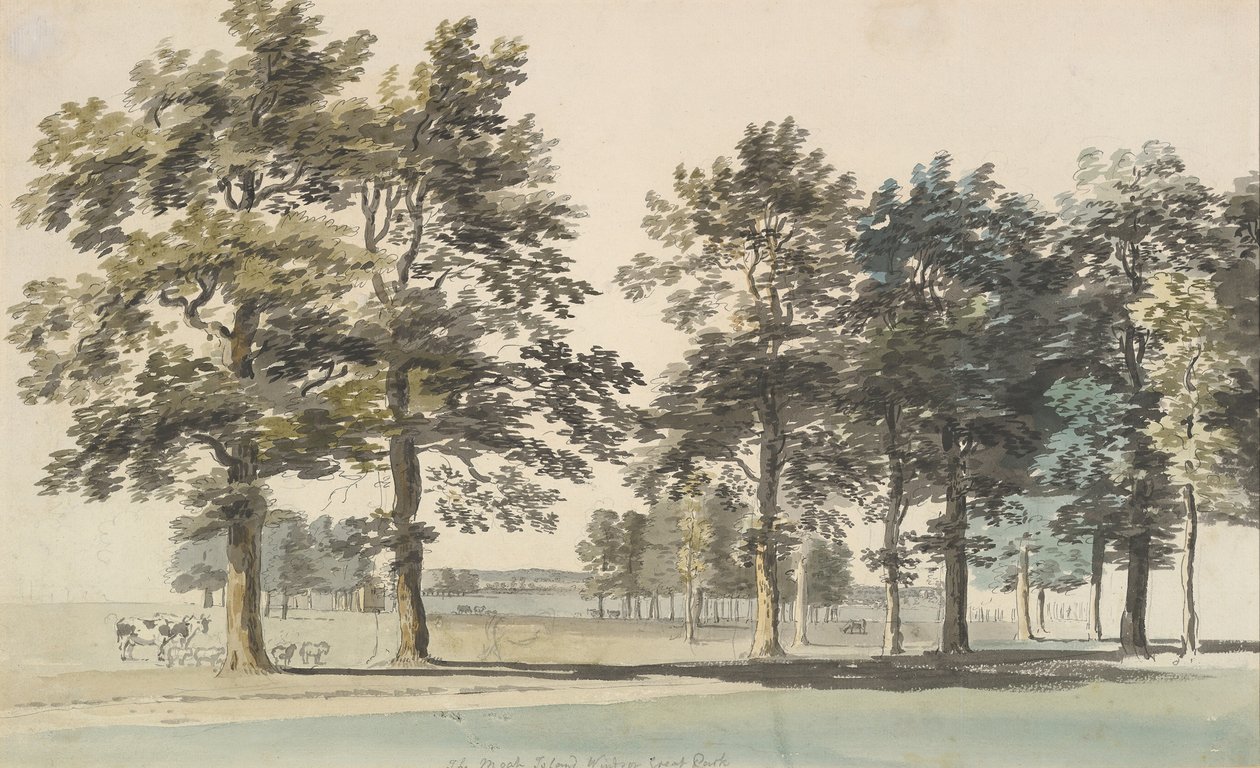 The Moat Island, Windsor Great Park, 1754-55. av Thomas Sandby