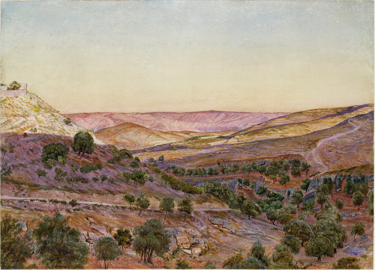 Moabs åser og Hinnom-dalen, 1854 av Thomas Seddon