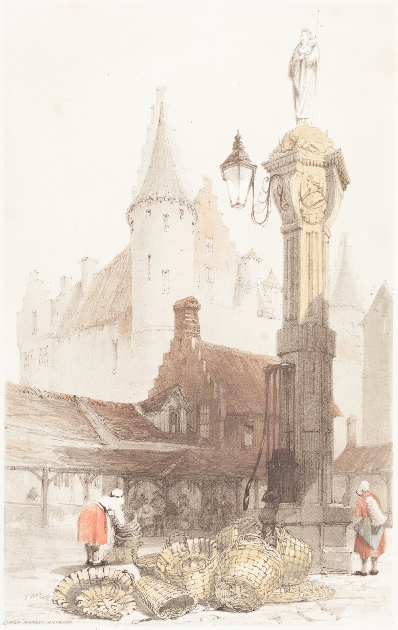 Fiskemarked, Antwerpen av Thomas Shotter Boys