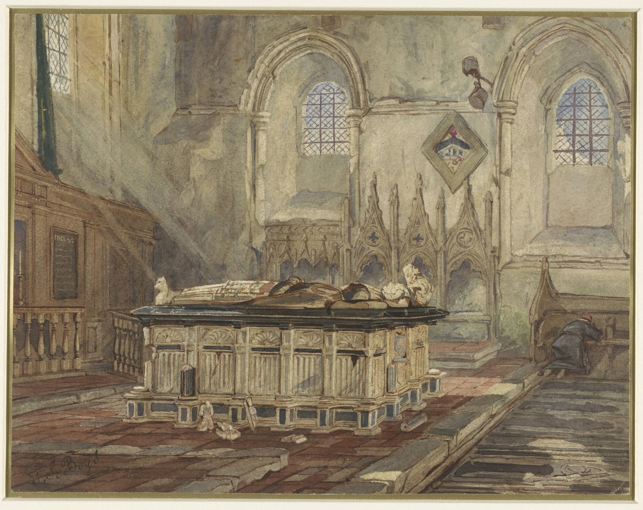 Graven til Sir George Broke, Lord Cobham og hans kone Anne av Thomas Shotter Boys