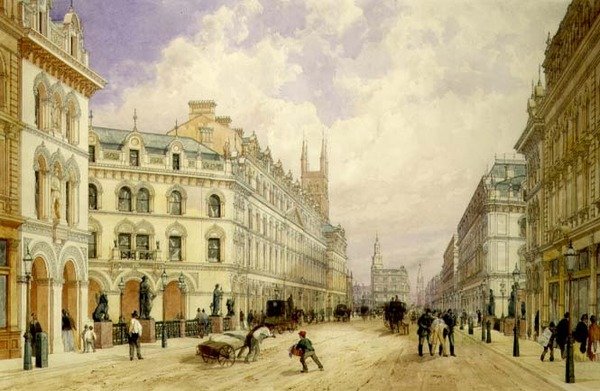 Holborn-viadukten ser østover, City of London av Thomas Shotter Boys