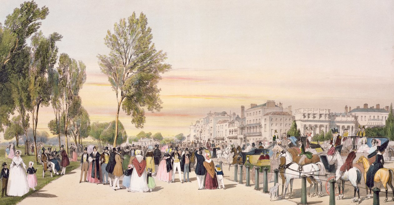 Hyde Park, nær Grosvenor Gate, fra 