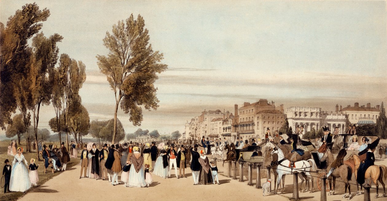 Hyde Park, mot Grosvenor Gate fra 