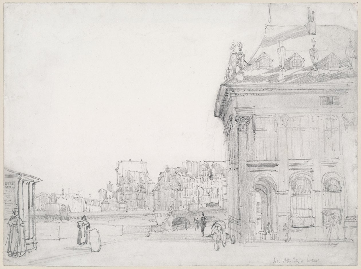 Ile de la Cité fra Institut, Paris av Thomas Shotter Boys