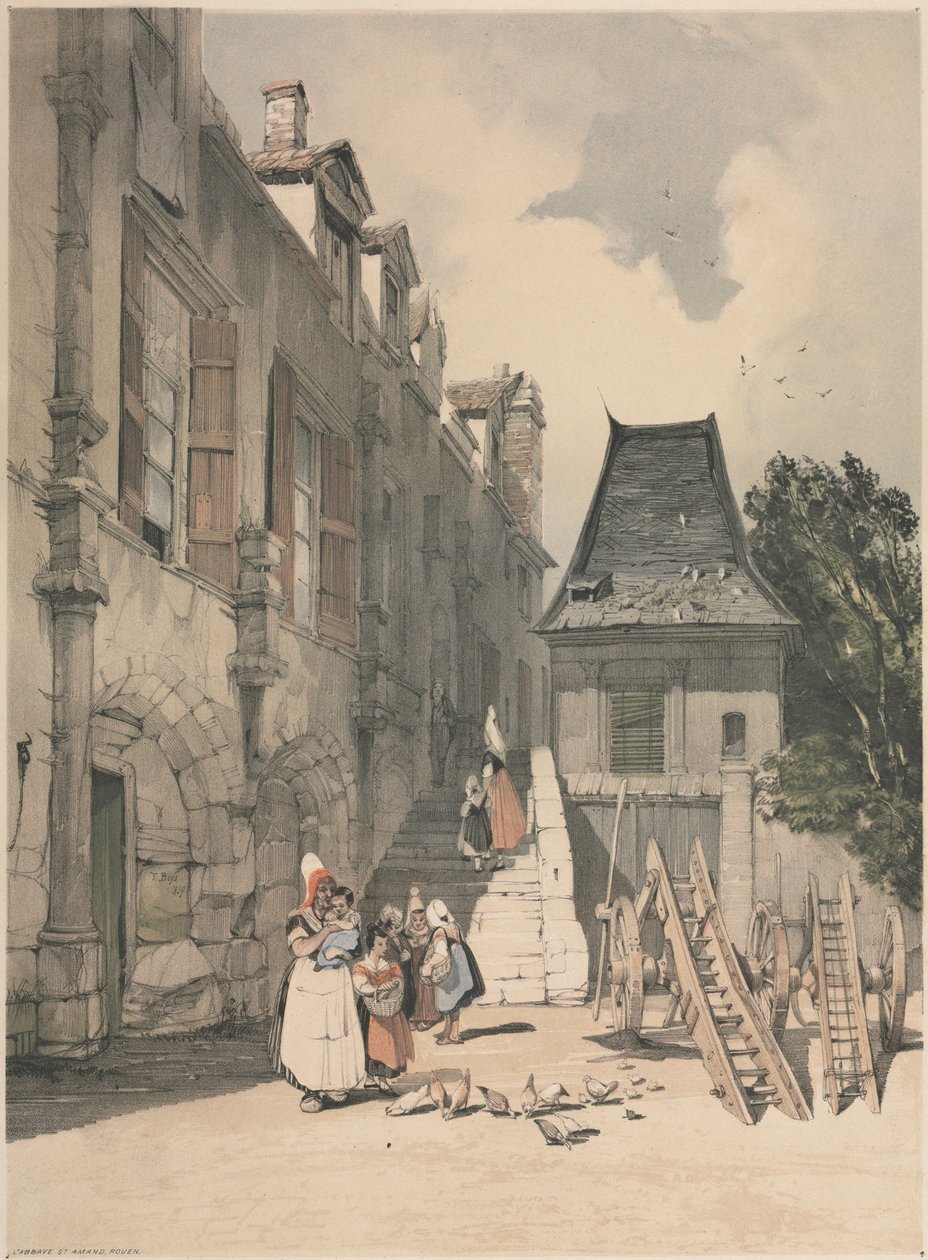 St. Amand Abbey, Rouen, 1839. av Thomas Shotter Boys