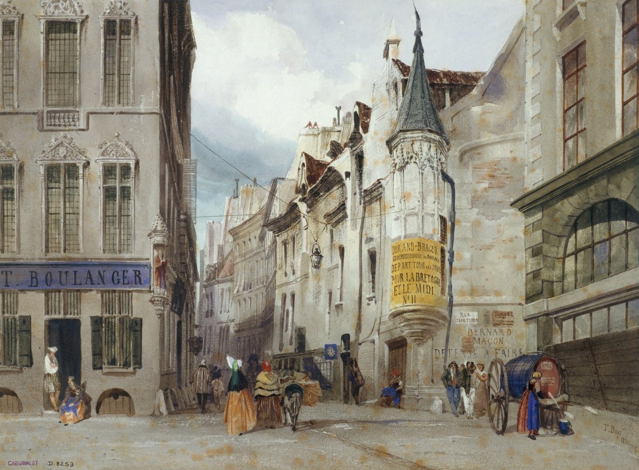 Krysset mellom gatene Bailleul og Jean Tison, nåværende 1. arrondissement, Paris av Thomas Shotter Boys