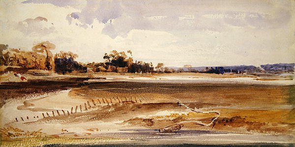 Les Salinieres, Trouville (akvarell på papir) av Thomas Shotter Boys