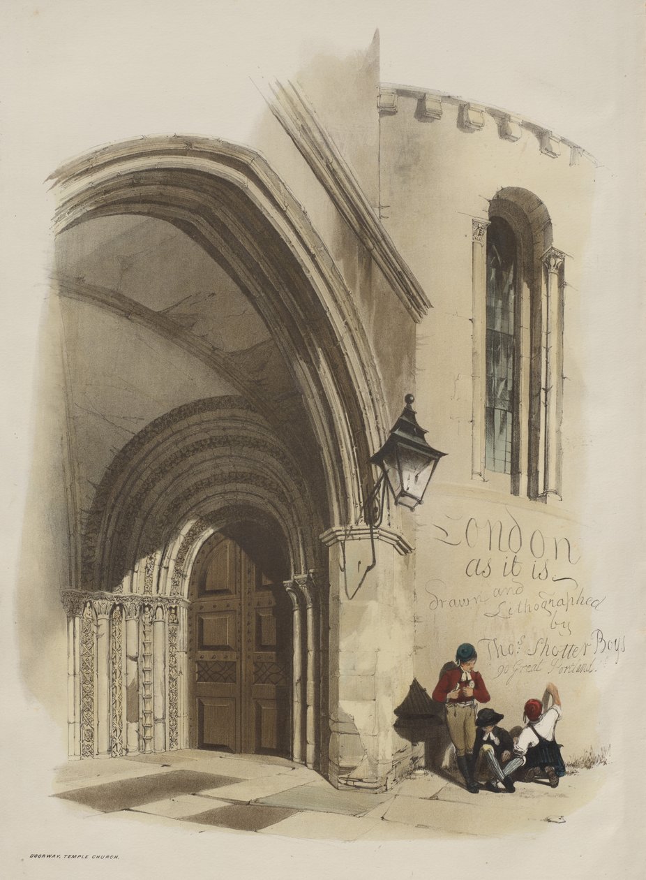 London som det er: Døråpning, Temple Church av Thomas Shotter Boys