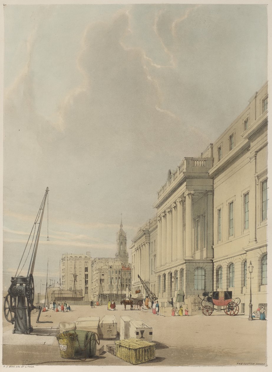 London As It Is: Doorway, The Custom House av Thomas Shotter Boys