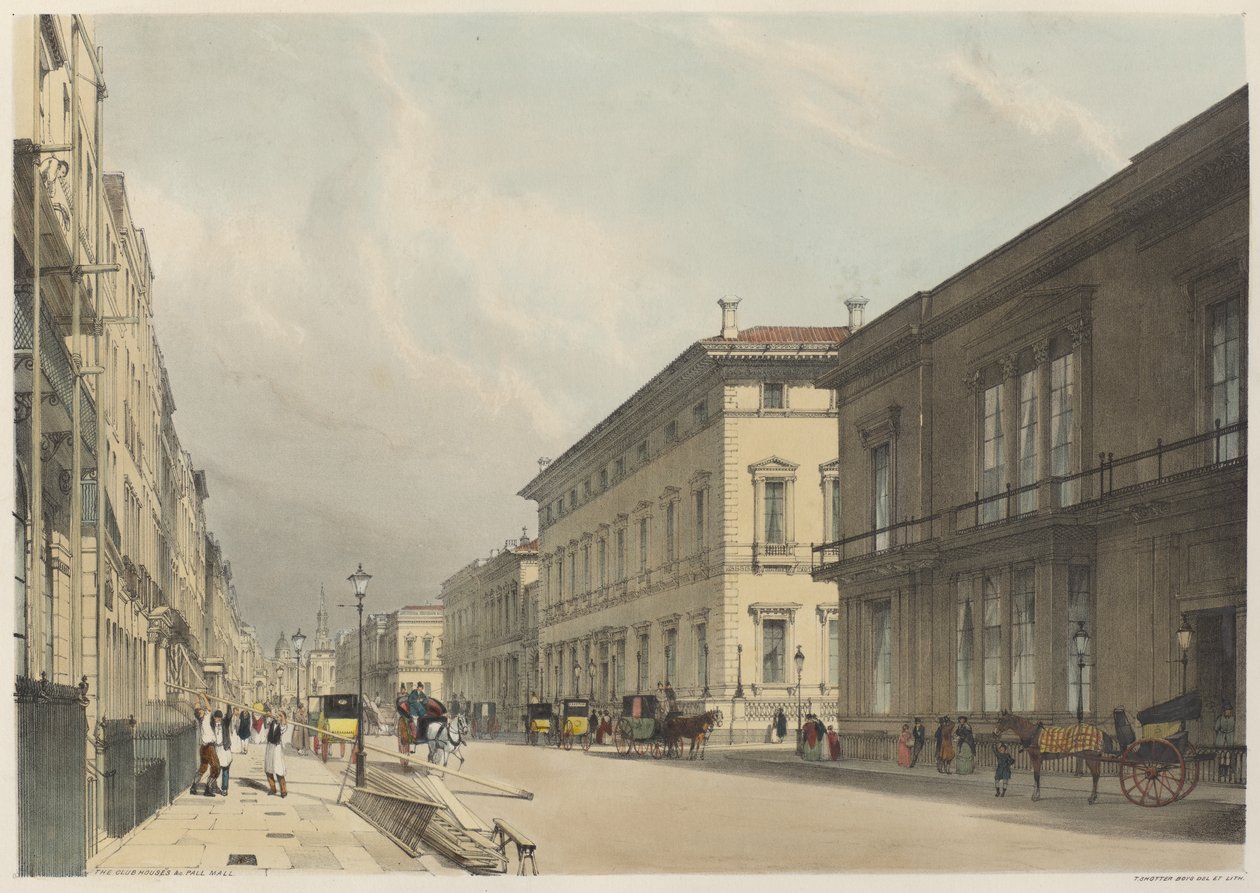 London som det er: Klubbhusene, Pall Mall av Thomas Shotter Boys