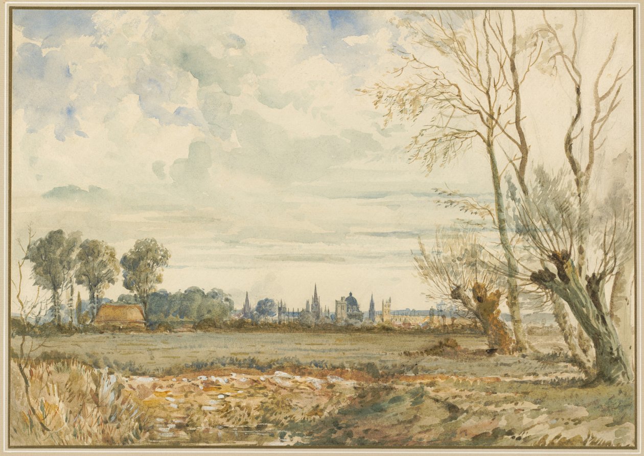 Enger med en fjern utsikt over Oxford av Thomas Shotter Boys