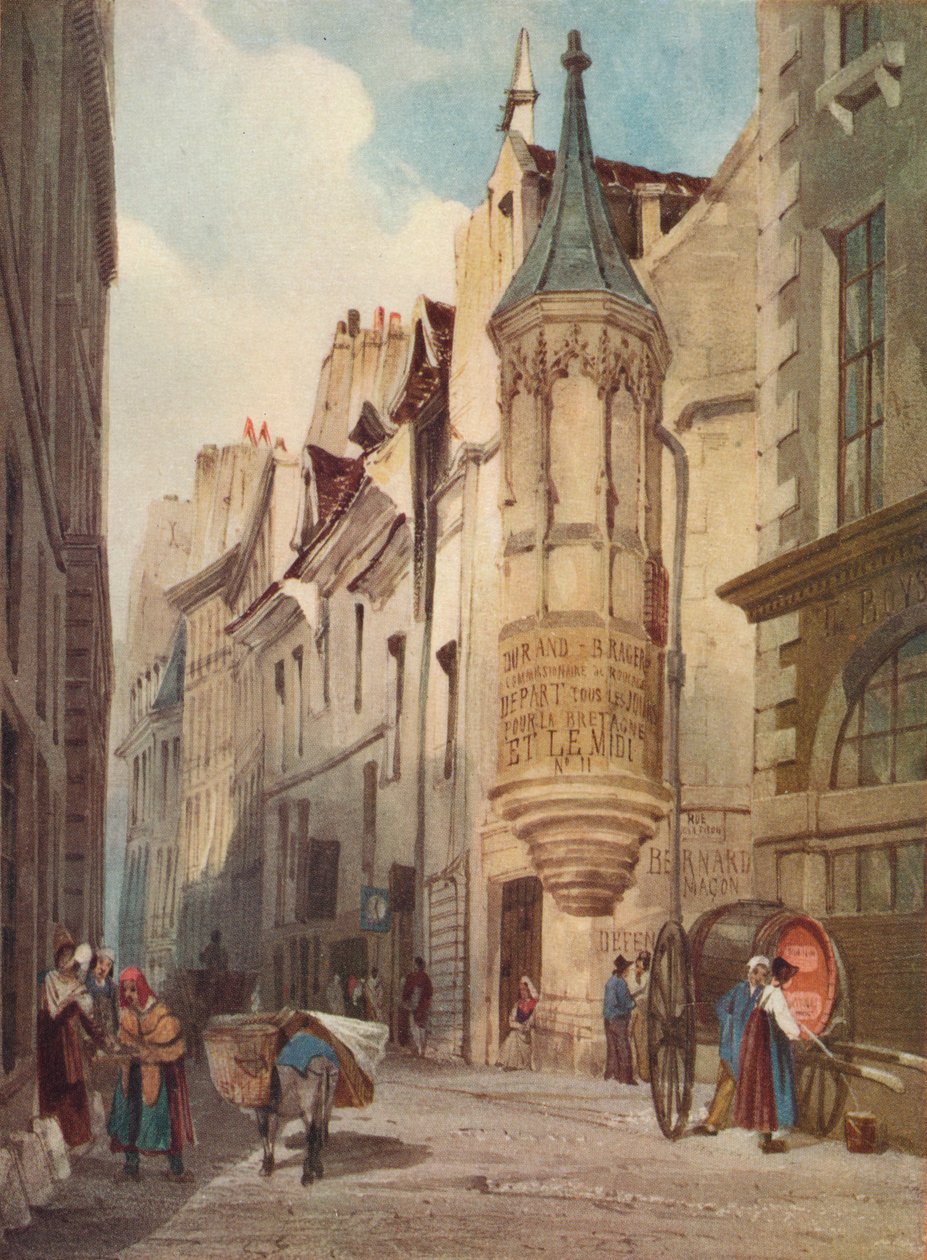 Paris Street Scene The House of Admiral Coligny, 1831, 1923 av Thomas Shotter Boys