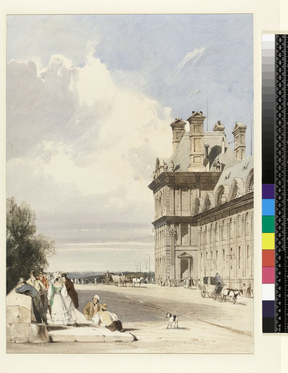 Pavilion de Flore, Tuileries, Paris, ca. 1829 av Thomas Shotter Boys